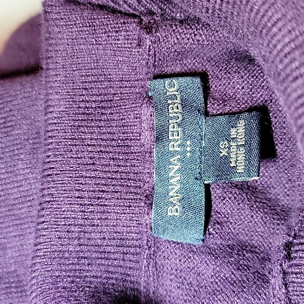 Banana Republic xs turtleneck plum purple sweater - Picture 5 of 10